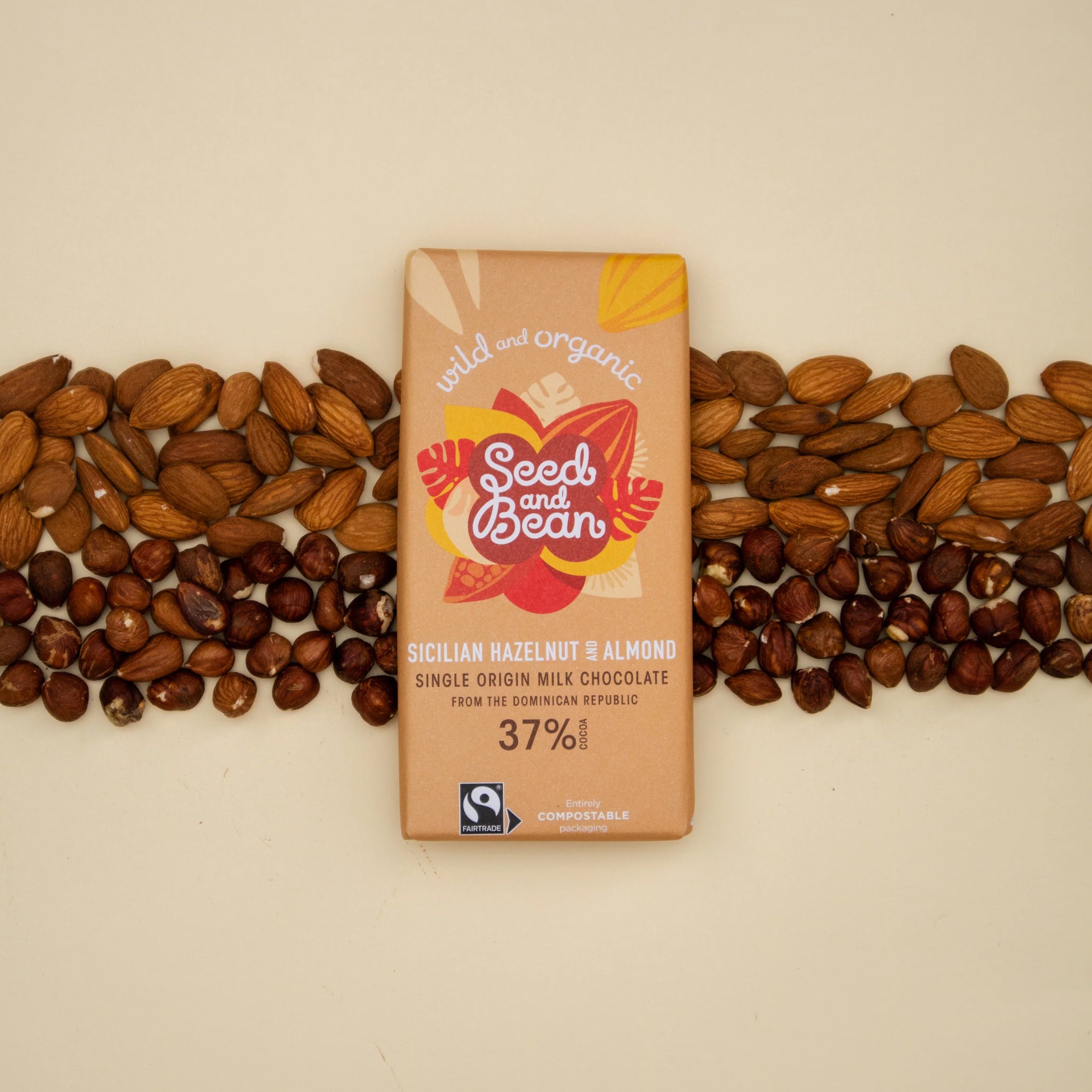seed and bean　オーガニック チョコレート ／ ヘーゼルナッツ&アーモンド37%